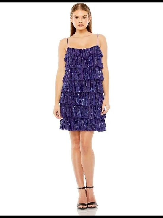 Mac Duggal Dresses & Skirts - Mac Duggal

Blue Beaded Strap Sequin Ruffle Mini Dress